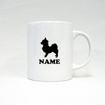 チワワ 名入れマグカップ 犬種別シルエット 愛犬 ペット わんこ 家族 犬好き ドッグ ノベルティ  陶器マグ 名入れ 名入れギフト 定番 マグカップ マグ 名入れ  父の日のプレゼント