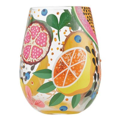 ロリータ LOLITA グラス コップ ワイングラス ステムレス 6010894 Tropical Fruit トロピカルフルーツ 果物 マルチカラー