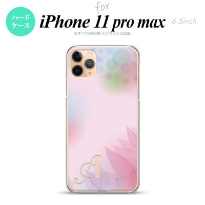 iPhone11ProMax iPhone11pro max スマホケース ハードケース ぼかし 花柄 ピンク +アルファベット メンズ レディース nk-i11pm-1593i