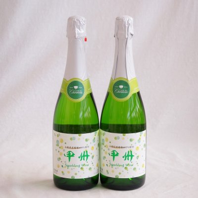 2本セット(山梨県産100％勝沼仕込　甲州スパークリングワイン やや辛口) 720ml×2本