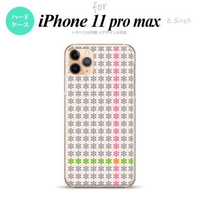 iPhone11ProMax iPhone11pro max スマホケース ハードケース 花十時 ふんわり グレー メンズ レディース nk-i11pm-1354
