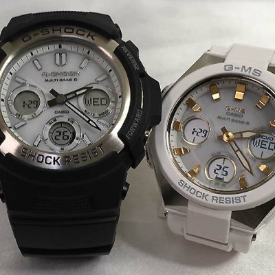 カシオ 恋人たちのGショック ペアウォッチ G-SHOCK BABY-G AWG-M100S-7AJF MSG-W100-7A2JF 電波ソーラー 送料無料 国内正規品 記念日 誕生日 プレゼント お揃い ブラック 黒 ホワイト 白 クリスマス お祝い 結婚 婚約 20代 30代 40代 50代 カップル 夫婦