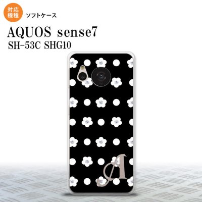 sense7 sense7 スマホケース 背面ケースソフトケース 花柄 ドット 黒 +アルファベット 2022年 11月発売 nk-sens7-tp341i