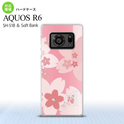 SH-51B AQUOS R6 AQUOS R6 スマホケース ハードケース 花柄 サクラ C ピンク +アルファベット メンズ レディース nk-r6-062i