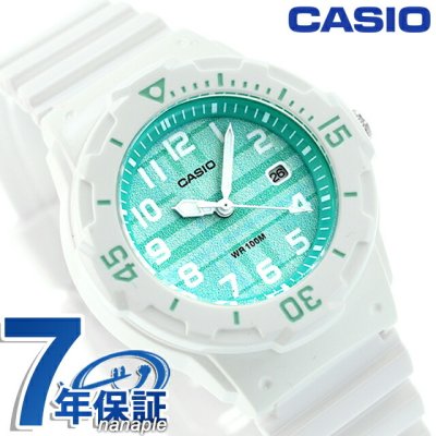 カシオ チープカシオ カレンダー アナログ レディース LRW-200H-3CVDF CASIO 腕時計 グリーン ホワイト 時計 ブランド おしゃれ 防水 小さい 軽い かわいい プレゼント 女性 実用的