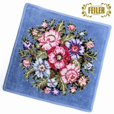 FEILER フェイラー ハンカチ タオル タオルハンカチ 30cm VIENNA205 Jeans ヴィエンナ 花柄 VIENNA205