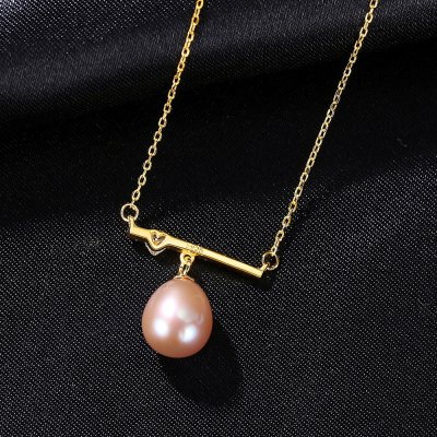 ネックレス 淡水パール ホワイト ピンク パープル シルバー925 シルバーとイエローゴールド 小豆 アズキチェーン 引き輪 中粒 揺れる ゆれる 大人 40cm+5cm pn0243