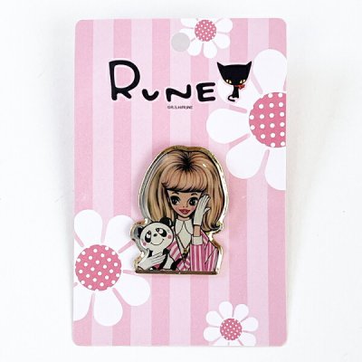 内藤ルネ ピンズ ルネガールパンダ バッジ アクセサリー
