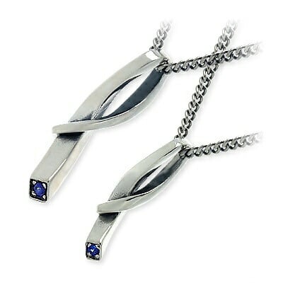 M's collection エムズコレクション  シルバー ペアネックレス ホワイト ブランド