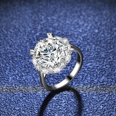 リング レディース モアサナイト ホワイト シルバー925 シルバー 9号 11号 14号 16号 18号 5ct km178