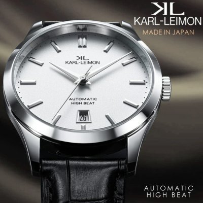 【国内正規品】カルレイモン KARL-LEIMON 日本製 腕時計 メンズ 自動巻き 機械式 CLASSIC38 革ベルト シルバー ウォッチ ギフト カールレイモン KARL LEIMON C3801