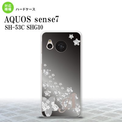 sense7 sense7 スマホケース 背面ケース ハードケース 花柄 サクラ D 黒 +アルファベット 2022年 11月発売 nk-sens7-185i