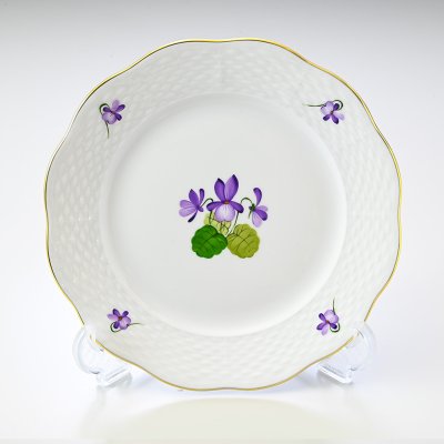 ヘレンド HEREND デザートプレート VIOLETシリーズ プレート 洋食器 19cm 皿 手描き 517000 VIOLET 00517000-VIOLET 洋食器 送別会 誕生日 お中元 結婚祝い 結婚式 高級【スペシャルラッピング660円(別売り)】 父の日 母の日 即日発送 成人祝い ホワイトデー