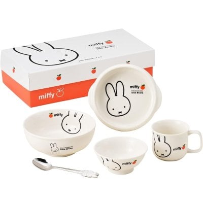 ミッフィー アップル お子様食器ギフトセット 【出産祝い 誕生日】【ギフト対応無料】【送料全国一律850円（離島は除く）】 miffy 子供用 食器 食器セット 赤ちゃん ベビー 子供 キッズ 磁器 人気 おすすめ 金正陶器 KIDSLAND 正規品 ベビー食器 キッズ用食器セット 