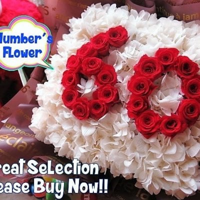 還暦祝い 赤バラ フラワーギフト 花 数字入り 60入りプリザーブドフラワー クリアーケース付き あなたのご希望の数字（２ケタ）お作り致します　◆誕生日プレゼント・記念日の贈り物におすすめのフラワーギフト