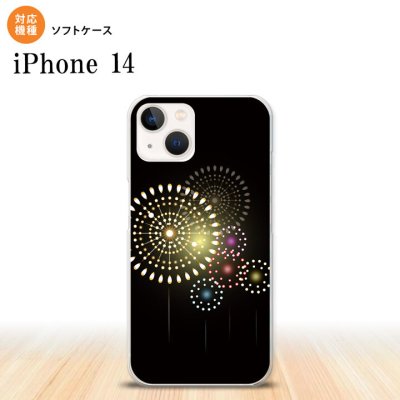 iPhone14 iPhone14 スマホケース 背面ケースソフトケース 花火 大玉 黒 2022年 9月発売 nk-i14-tp215
