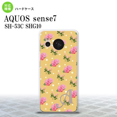 sense7 sense7 スマホケース 背面ケース ハードケース 花柄 バラ ドット オレンジ +アルファベット 2022年 11月発売 nk-sens7-243i