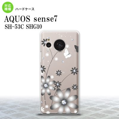 sense7 sense7 スマホケース 背面ケース ハードケース 花柄 ガーベラ 透明 グレー 2022年 11月発売 nk-sens7-071