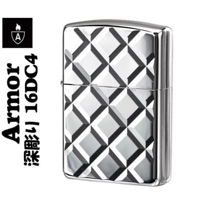 【名入れ】【送料無料】 zippo アーマー ジッポ ライター 16DC4 かっこいい オシャレ 重厚ケース ギフト 誕生日[z16DC4]