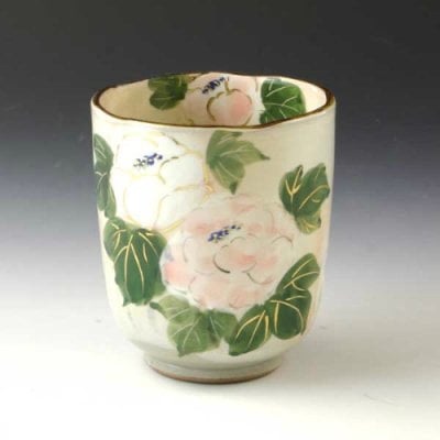 清水焼 京焼 一ケ湯呑 ギフト 花紀行 牡丹 ぼたん