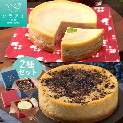 【ソラアオ】人気のベイクドチーズケーキ チョコ&苺チーズケーキ 2個セット【 お歳暮 クリスマス 2026 】チーズケーキ 【送料無料(一部地域除く)】 チョコ 苺 ／ 熨斗 メッセージカード対応／ プレゼント ギフト お返し ベイクドチーズケーキ セット いちご ケーキ 甘くない チョコレート スイーツ 誕生日ケーキ  濃厚 冷凍 お取り寄せギフト 高級 おしゃれ 祝い 菓子