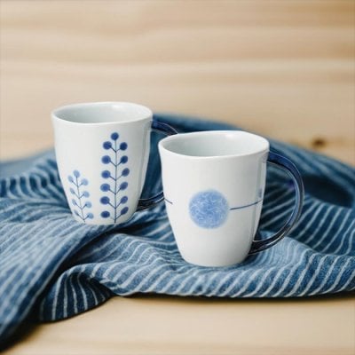 波佐見焼　フラワーズ　ペアマグカップ 4253-03  内祝い 結婚式 記念品 プレゼント 内祝 出産内祝い