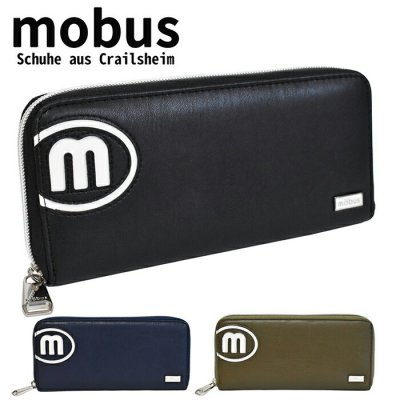mobus モーブス ラウンド長財布 合皮 合成皮革 ロゴ メンズ レディース ユニセックス ブランド お札入れ カード 収納 プレート ラウンドファスナー mos-330