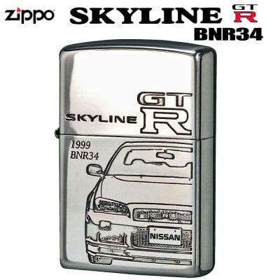 【名入れ】【送料無料】 zippo ジッポーライター  五代目スカイラインGT-R 1999年～/ZP GT-R [BNR34] [zGT-R-BNR34]