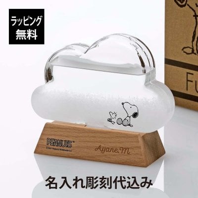 【ラッピング無料】【名入れ代込み】SNOOPY スヌーピー ガラス ストームグラス クラウド 名前 名入れ 彫刻 刻印 名入れギフト プレゼント 誕生日 記念日 お祝い 引越祝い 結婚祝い 気象予報計 ピーナッツ PEANUTS キャラクター おしゃれ かわいい 置物 インテリア 雑貨