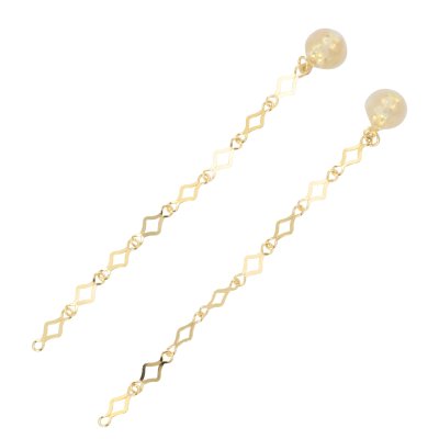 ピアス キャッチ 18金 k18 18k レディース 金属アレルギー ニッケルフリー チェーン バックキャッチ シンプル 華奢 ゴールド 揺れる チェーンピアス イエローゴールド アクセサリー ジュエリー
