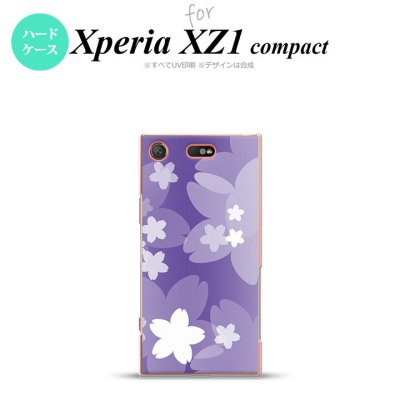 【SO02K】【スマホケース/スマホカバー】【エクスペリア XZ1】SO02K スマホケース Xperia XZ1 Compact SO-02K カバー エクスペリア XZ1 花柄・サクラ 紫 nk-so02k-064【メール便送料無料】