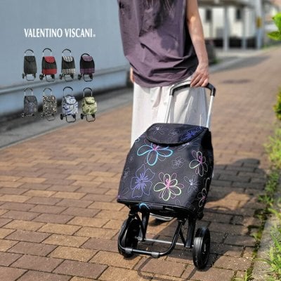VALENTINO VISCANI 保冷保温 ショッピングカート[買い物キャリー カート 2輪 買い物キャリーバッグ 買い物カート おしゃれ 大容量 折りたたみ 買物カート ショッピングキャリー 保冷カート 買い出し]