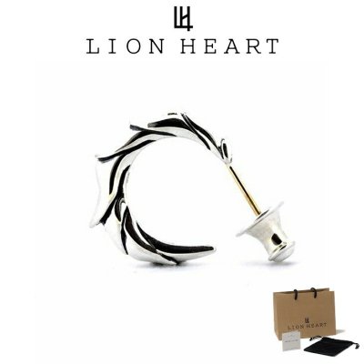 ライオンハート ピアス メンズ クラシック タテガミ フープ ピアス SV925 LH-01EA0011 LION HEART メンズピアス 片耳用 1点売り クリスマス 誕生日 プレゼント ギフト 彼氏 【ネコポス】 ブランド 人気 ランキング