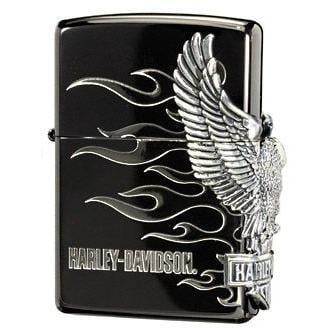 【名入れ】【送料無料】 ZIPPO ジッポー ジッポ ライターハーレーダビットソンジッポー/サイドメタル ブラックxシルバー 父の日 誕生日 ギフト プレゼント [zHDP-02]