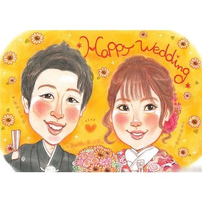 ウェルカムボード似顔絵 思わず笑顔になる似顔絵 写真から似顔絵を制作。ずっと飾っておける似顔絵です。 さね太 結婚式 ウェディング ボード ウェルカムボード サンクスボード 写真から似顔絵 贈り物 ギフト 贈呈用 おすすめ 喜ばれる サプライズ 新郎 新婦 友人 両親 祖父 祖母 おじいちゃん おばあちゃん 結婚祝い 男性 女性 上司 