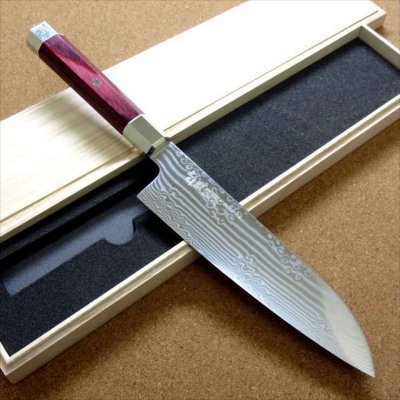 関の刃物 パーリングナイフ 90mm 三昧 波目 ダマスカス33層 小型両刃包丁 関の刃物 パーリングナイフ 90mm 三昧 波目 ダマスカス33層 小型両刃包丁