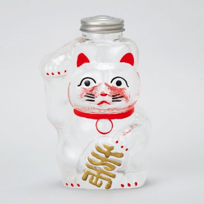 招き猫 菓子びん（小）グラス 大正浪漫 | 東京都/廣田硝子（ひろたがら