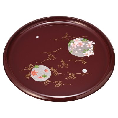【ギフト対応無料】紀州塗 円華 8.0信貴丸盆 (2204093) ※送料無料(ポスト投函)