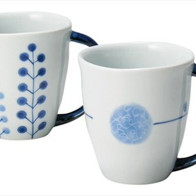 送料無料　波佐見焼　フラワーズ　ペアマグカップ 4253-03 内祝い 結婚式 記念品 プレゼント 内祝 出産内祝い 