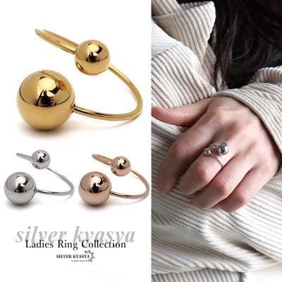オーブリング ステンレス リング レディース 細め かわいい 指輪 お洒落 金属アレルギー対応 ゴールド 18K GP シルバー ローズ 女性