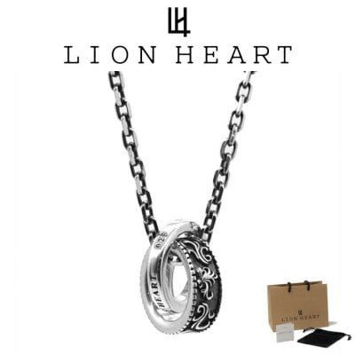 ライオンハート ネックレス メンズ タテガミ ハウル ダブルリング ネックレス SV925 LH-1NE293 LION HEART クリスマス 誕生日 プレゼント ギフト 彼氏 ブランド 人気 ランキング