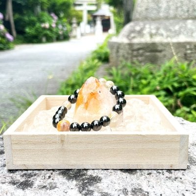 【金運のお守り】 高級感あふれる［意志の強さを示す石］10mm 8mm 風水神 皇帝龍 ドラゴンアゲート ゴールドルチル 磁気ヘマタイト ブレスレット 天然石 数珠 金運 開運 誕生石 京海堂 ryub35 母の日ギフト 開運アイテム 上質な贈答品