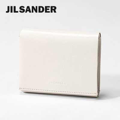 ジルサンダー JIL SANDER JSMU840112 MUS69103N 三つ折り財布 メンズ 財布 ミニ財布 小銭入れ シンプル レザー 本革 小物 ロゴ プレゼント 折り畳み お祝い 記念 コンパクトウォレット 無地 113 マーブルホワイト