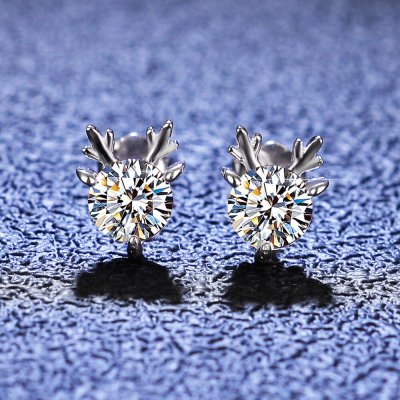ピアス 両耳用 レディース モアサナイト ホワイト シルバー925 シルバー 0.5ct ke021