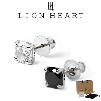 ライオンハート ピアス メンズ スタッズ ロゴ SV925 LH-1EA188 LION HEART メンズピアス 片耳用 1点売り クリスマス 誕生日 プレゼント ギフト 彼氏 ブランド 人気 ランキング