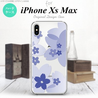 iPhoneXsMax iPhone XS Max スマホケース ハードケース 花柄 サクラ B 青 メンズ レディース nk-ixm-059