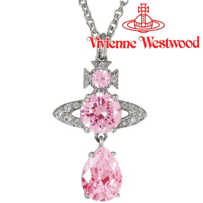 ヴィヴィアンウエストウッド ネックレス レディース Vivienne Westwood イスメーネドロップペンダント シルバー×ピンク 630203D5-02P271 【ラッピング無料 誕生日 お祝い プレゼント ギフト 贈り物】