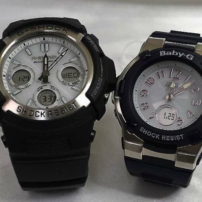 カシオ 恋人たちのGショック ペアウォッチ G-SHOCK BABY-G AWG-M100S-7AJF BGA-1100-2BJF 電波ソーラー 送料無料 国内正規品 記念日 誕生日 プレゼント お揃い ブラック 黒 ネイビー 紺 クリスマス お祝い 結婚 婚約 20代 30代 40代 50代 カップル 夫婦