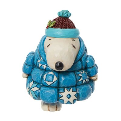 ジム ショア Jim Shore スヌーピー パファージャケット ミニ  置物 フィギュア 人形 6013049 ピーナッツ Peanuts インテリア クリスマス