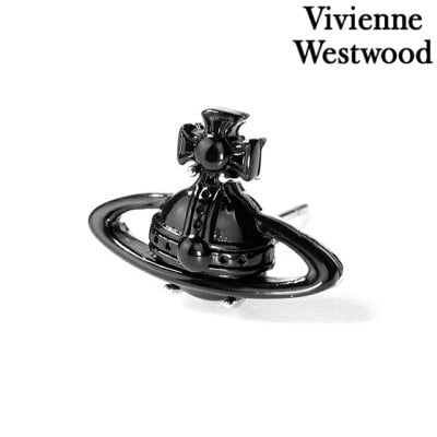 ヴィヴィアン ウエストウッド ピアス メンズ レディース ブランド Vivienne Westwood スゾン 真鍮 スタッド 片耳用 62010046-02S010 ブラック アクセサリー